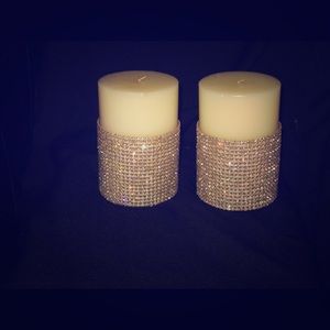 Candle with rhinestone